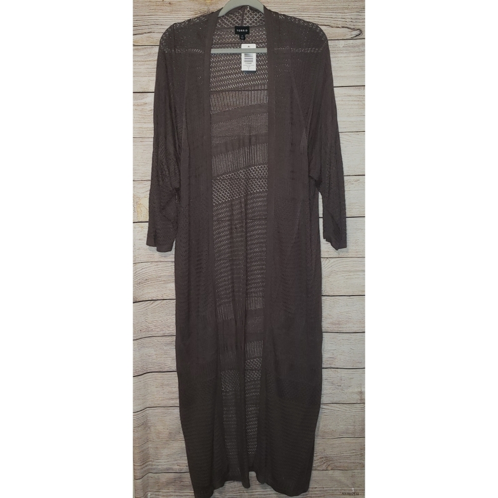 NWT TORRID Brown Longline Cardigan Size 4X
